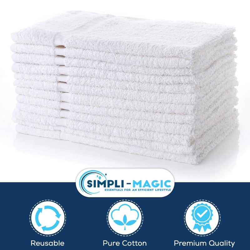 Simpli-Magic 79251 White Hand Towels, 16"x27", 12 Pack - Image 4